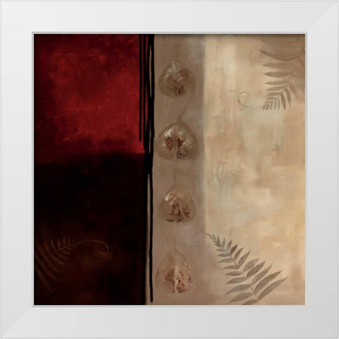 Russet Fern I White Modern Wood Framed Art Print by Maitland, Laurie