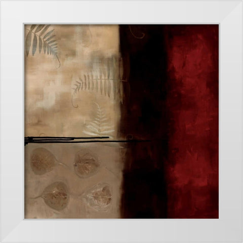 Russet Fern II White Modern Wood Framed Art Print by Maitland, Laurie