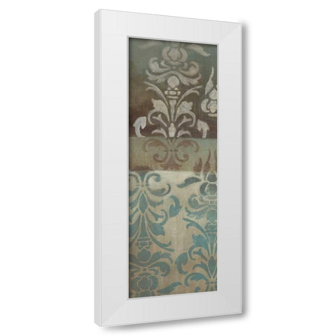 Brocade Inspirations I White Modern Wood Framed Art Print by Eve