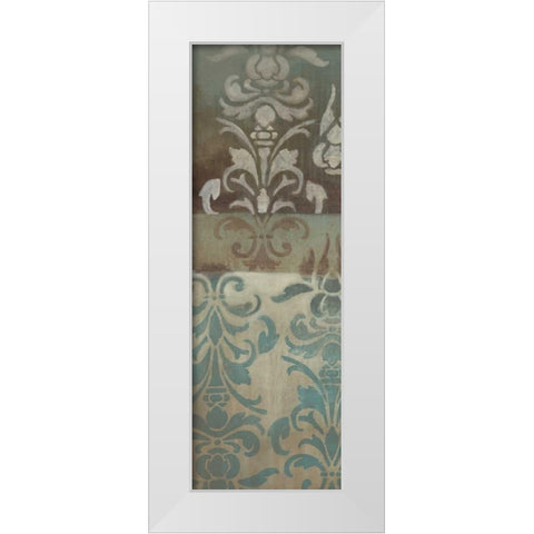Brocade Inspirations I White Modern Wood Framed Art Print by Eve
