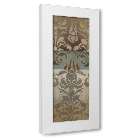 Brocade Inspirations II White Modern Wood Framed Art Print by Eve