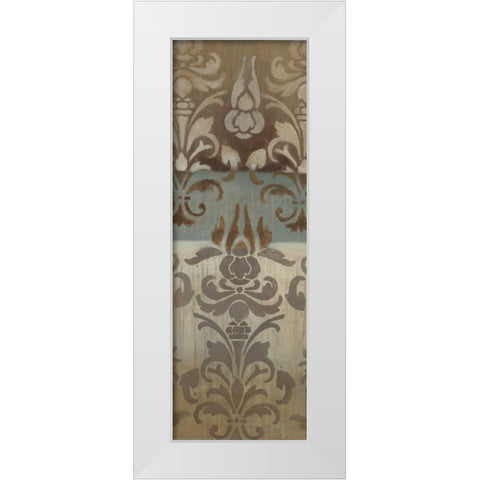 Brocade Inspirations II White Modern Wood Framed Art Print by Eve