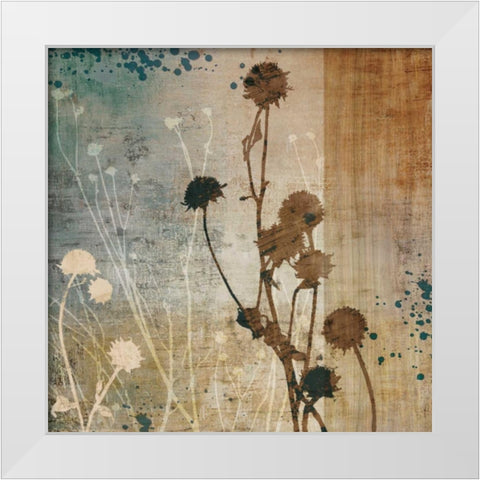 Organic Elements I White Modern Wood Framed Art Print by Venter, Tandi