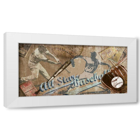 Home Run White Modern Wood Framed Art Print by Venter, Tandi