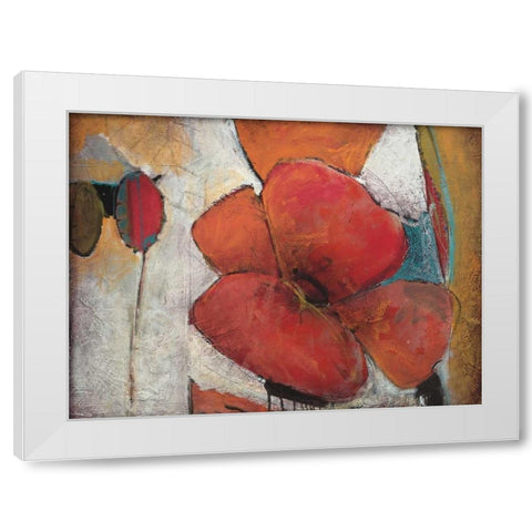 Full Blossom I White Modern Wood Framed Art Print by Li-Leger, Don