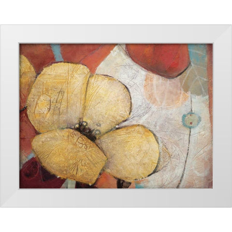 Full Blossom II White Modern Wood Framed Art Print by Li-Leger, Don