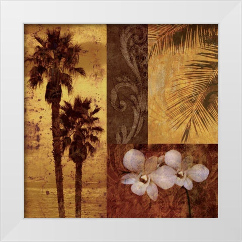 Sunset Beach I White Modern Wood Framed Art Print by Mallett, Keith