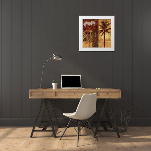 Sunset Beach II White Modern Wood Framed Art Print by Mallett, Keith