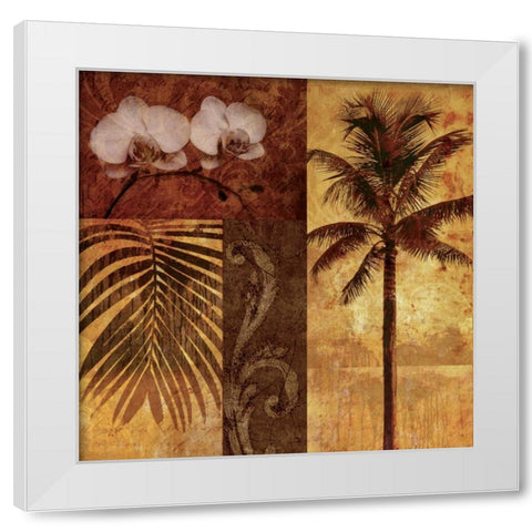 Sunset Beach II White Modern Wood Framed Art Print by Mallett, Keith