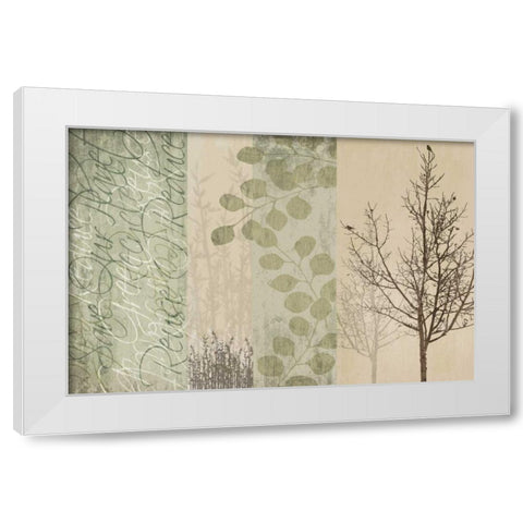 Go Green White Modern Wood Framed Art Print by Venter, Tandi