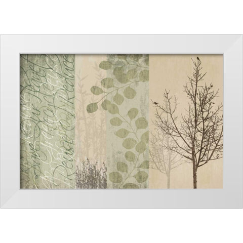 Go Green White Modern Wood Framed Art Print by Venter, Tandi