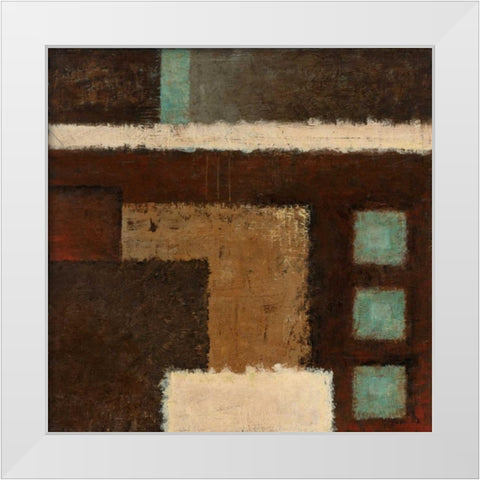Connections on Impulse III White Modern Wood Framed Art Print by Salemink-Roos, Ursula