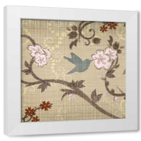 Songbird White Modern Wood Framed Art Print by Venter, Tandi