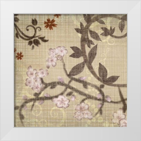 Songbird White Modern Wood Framed Art Print by Venter, Tandi