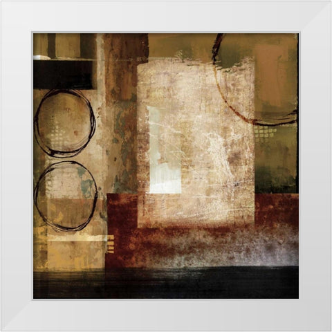 Manhattan Melody White Modern Wood Framed Art Print by Mallett, Keith