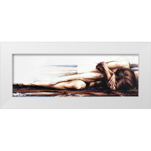 Essential Self White Modern Wood Framed Art Print by De Villiers , Antoine