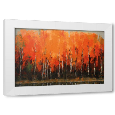 Birch Shoreline White Modern Wood Framed Art Print by Colbert , Peter