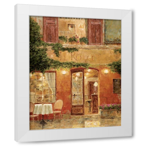 No Reservation Needed White Modern Wood Framed Art Print by Archambault, Gilles