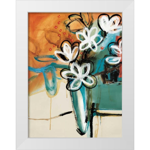 Floral and Still Life Trance II White Modern Wood Framed Art Print by Barnes, Natasha