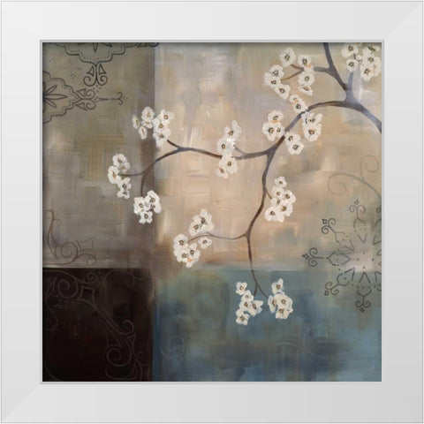 Spa Blossom I White Modern Wood Framed Art Print by Maitland, Laurie
