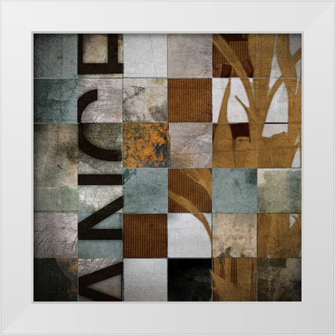 Divisions White Modern Wood Framed Art Print by NOAH