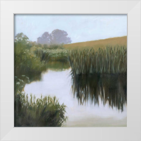Morning Creekside White Modern Wood Framed Art Print by Lightell, Megan
