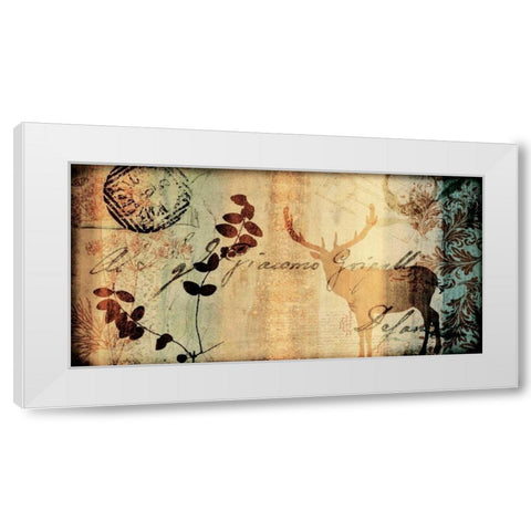 Letter II White Modern Wood Framed Art Print by Leal, Fernando