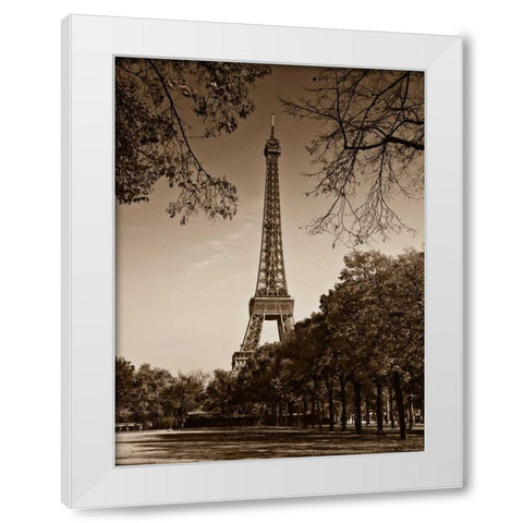 An Afternoon Stroll - Paris II White Modern Wood Framed Art Print by Maihara, Jeff