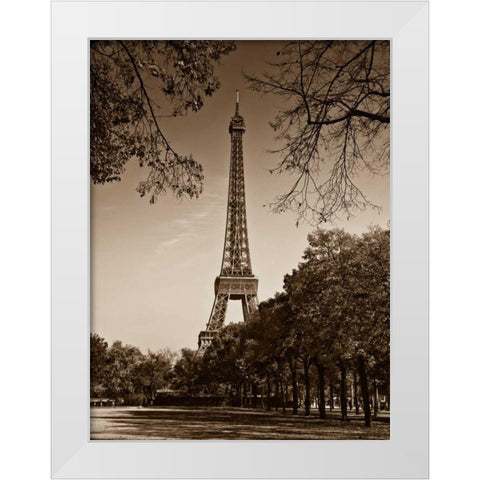 An Afternoon Stroll - Paris II White Modern Wood Framed Art Print by Maihara, Jeff