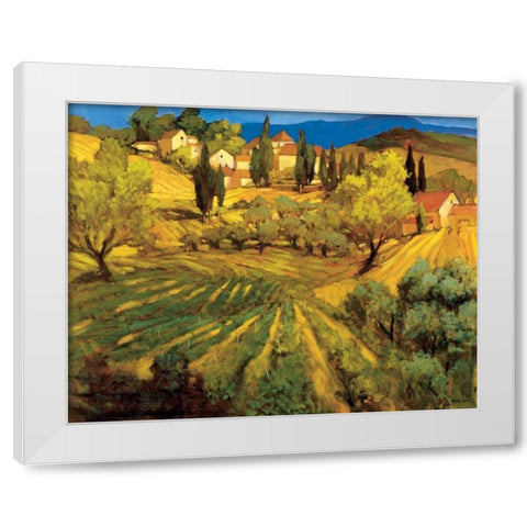 Mount Ventoux White Modern Wood Framed Art Print by Craig, Philip