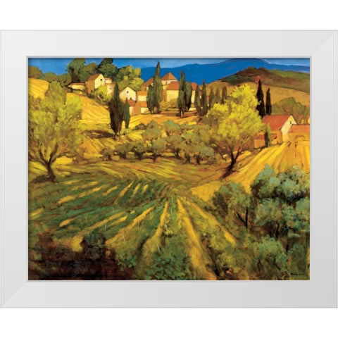 Mount Ventoux White Modern Wood Framed Art Print by Craig, Philip