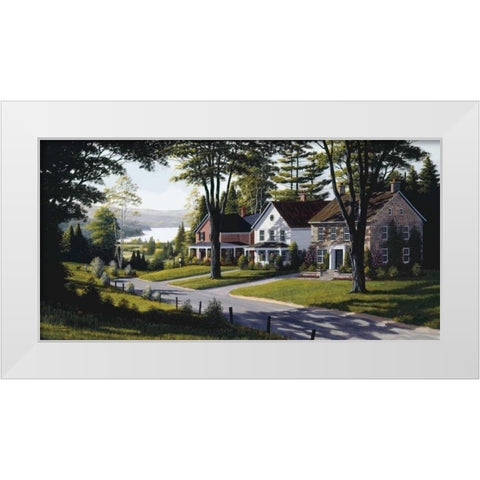 Cul-de-sac White Modern Wood Framed Art Print by Saunders, Bill