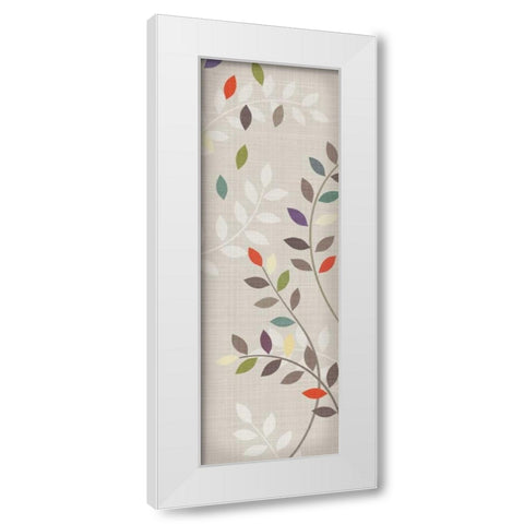 Leaflets I White Modern Wood Framed Art Print by Venter, Tandi
