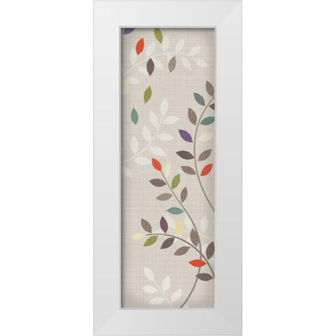Leaflets I White Modern Wood Framed Art Print by Venter, Tandi