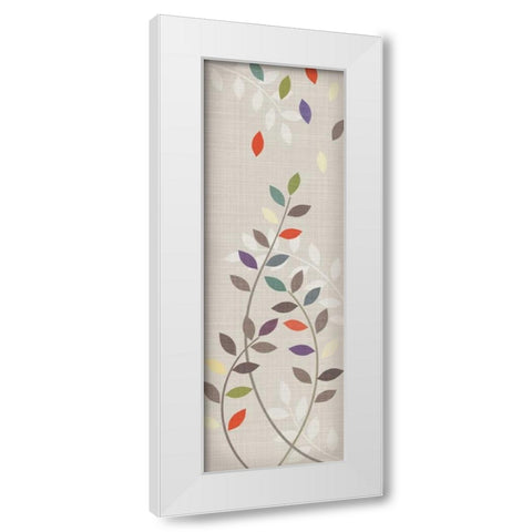 Leaflets II White Modern Wood Framed Art Print by Venter, Tandi