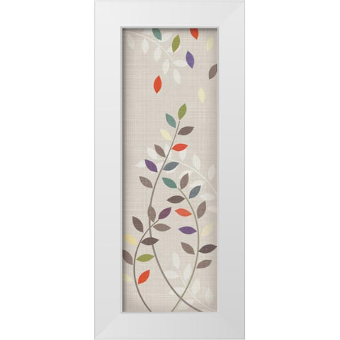 Leaflets II White Modern Wood Framed Art Print by Venter, Tandi