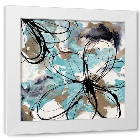 Free Flow II White Modern Wood Framed Art Print by Barnes, Natasha