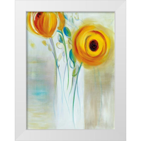 Movimento White Modern Wood Framed Art Print by Parker, Karen Lorena