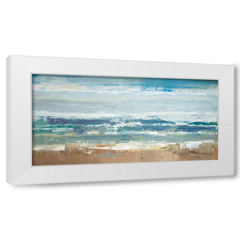 Pastel Waves White Modern Wood Framed Art Print by Colbert , Peter