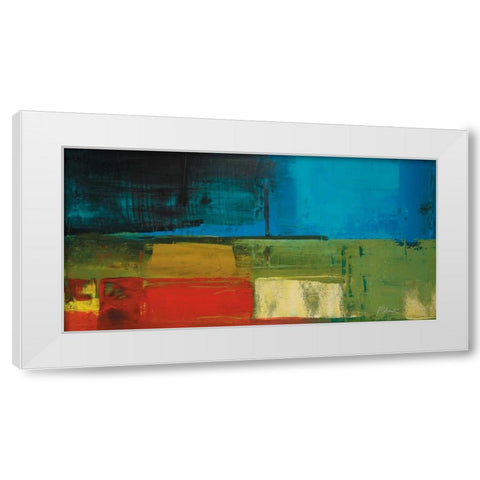 Segments White Modern Wood Framed Art Print by Colbert , Peter