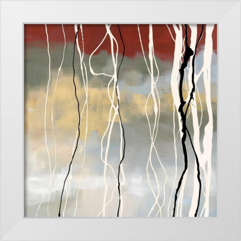 Silver Birch I  White Modern Wood Framed Art Print by Maitland, Laurie