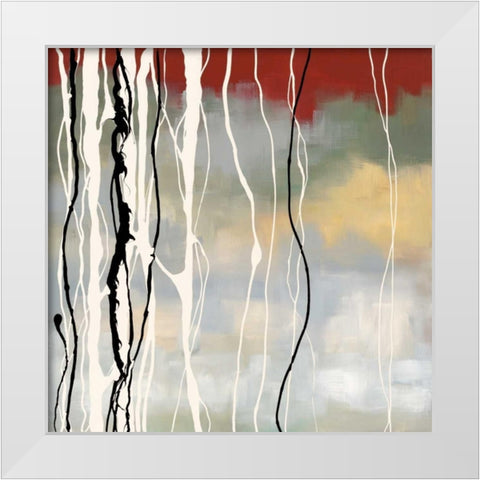 Silver Birch II White Modern Wood Framed Art Print by Maitland, Laurie