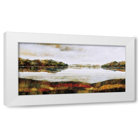 Haliburton Lake White Modern Wood Framed Art Print by Burdy, Zenon
