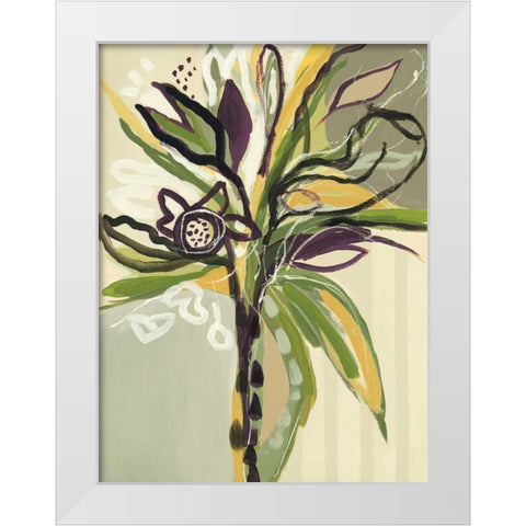 Serene Floral I White Modern Wood Framed Art Print by Maritz, Angela