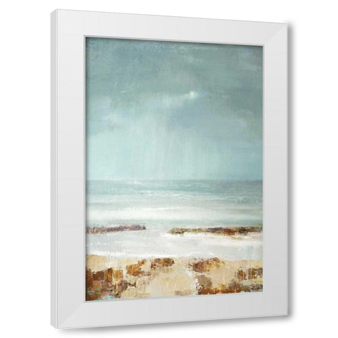 Tideline White Modern Wood Framed Art Print by Gold, Caroline