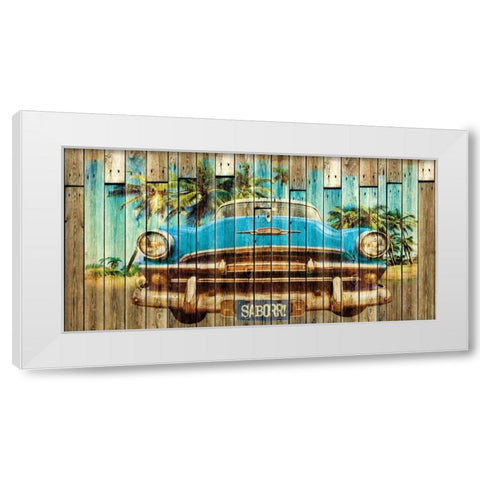 Sabor White Modern Wood Framed Art Print by Sola, Bresso