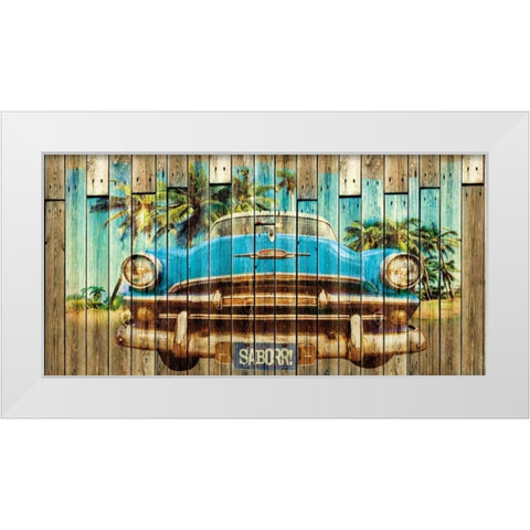 Sabor White Modern Wood Framed Art Print by Sola, Bresso