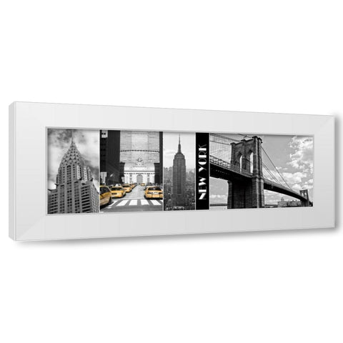 A Glimpse of NY White Modern Wood Framed Art Print by Maihara, Jeff