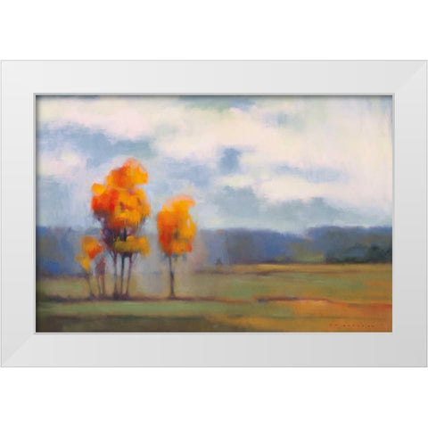 Autumn Group White Modern Wood Framed Art Print by Anderson, Paul