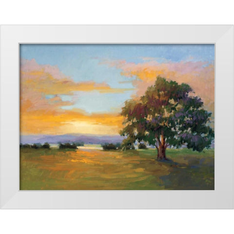 A Sunset Salute White Modern Wood Framed Art Print by McMurry, Vicki